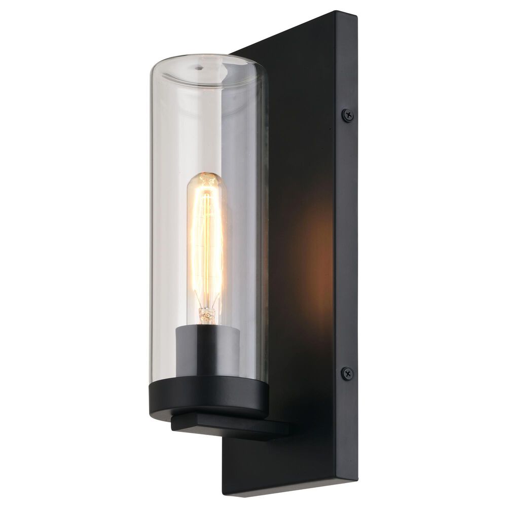 Vaxcel Grantley 1-Light Outdoor Wall Sconce in Matte Black, , large