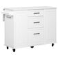HOMLUX 51" Kitchen Island with Tilt Trash Can Cabinet in White, , large