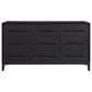 Sterling Timber Elure Queen Upholstered and Strap Panel Bed with Dresser and 2 Nightstands in Peppercorn, , large