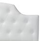 Baxton Studio Morris Queen Headboard with White Upholstered in Black, , large