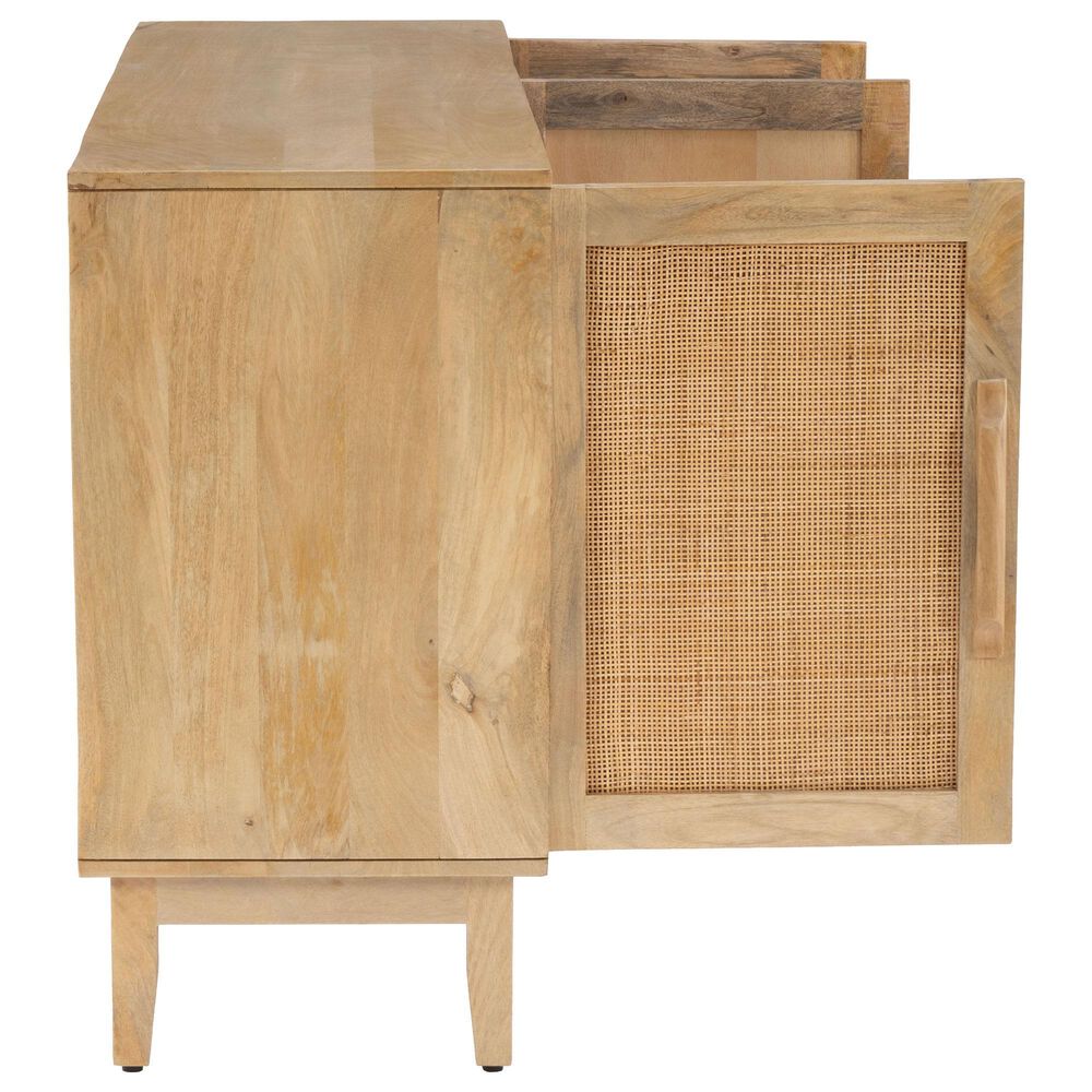 Linon Home Decor Janie 3-Door Cabinet in Natural, , large