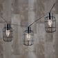 The Gerson Company 6" Solar Metal Patio String Lights with Warm White LED Bulbs in Black, , large
