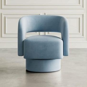 Waltham Sutton Swivel Chair in Blue, , large