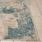 Nourison Maxell MAE13 9"3" x 12"9" Ivory and Teal Area Rug, , large