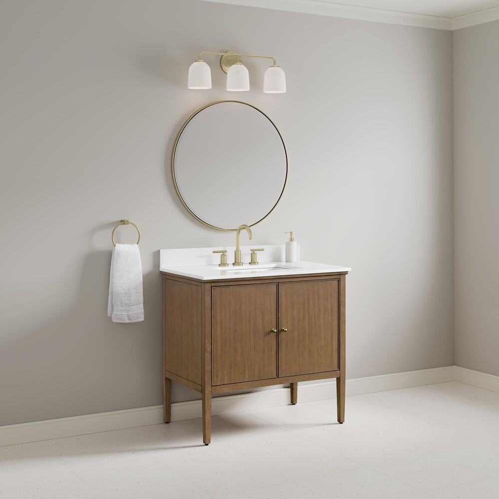 37B Heston 36" Single Bathroom Vanity in Kona with White Composite Stone Top and Backsplash, , large