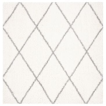 Safavieh Parma Shag PMA515A 3" Square Cream and Grey Area Rug, , large