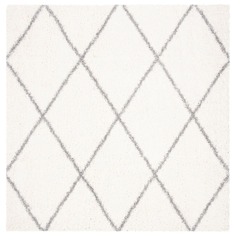 Safavieh Parma Shag PMA515A 3" Square Cream and Grey Area Rug, , large