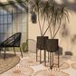 Maple and Jade Deep Recessed Dome Indoor/Outdoor Planter with Removable Stand in Polished Black (Set of 2), , large