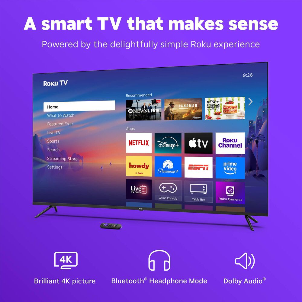 Roku 55" Class Select Series 4K LED in Black - Smart TV, , large