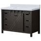 Lexora Home Marsyas 48" Single Bathroom Vanity in Brown with White Quartz Top and Rectangular Sink, , large
