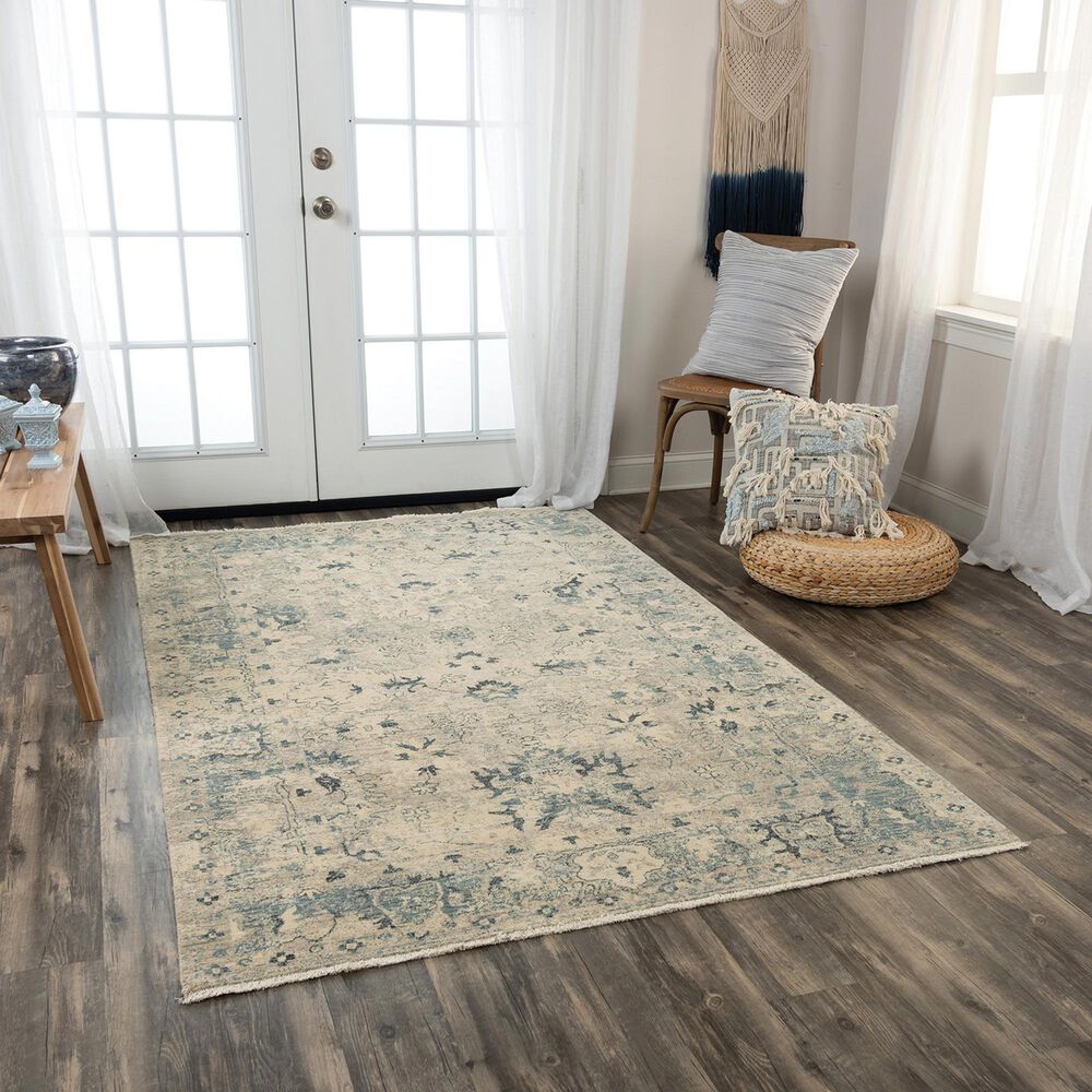 RIZZY Platinum PNM106 8&#39; x 10&#39; Beige and Blue Area Rug, , large