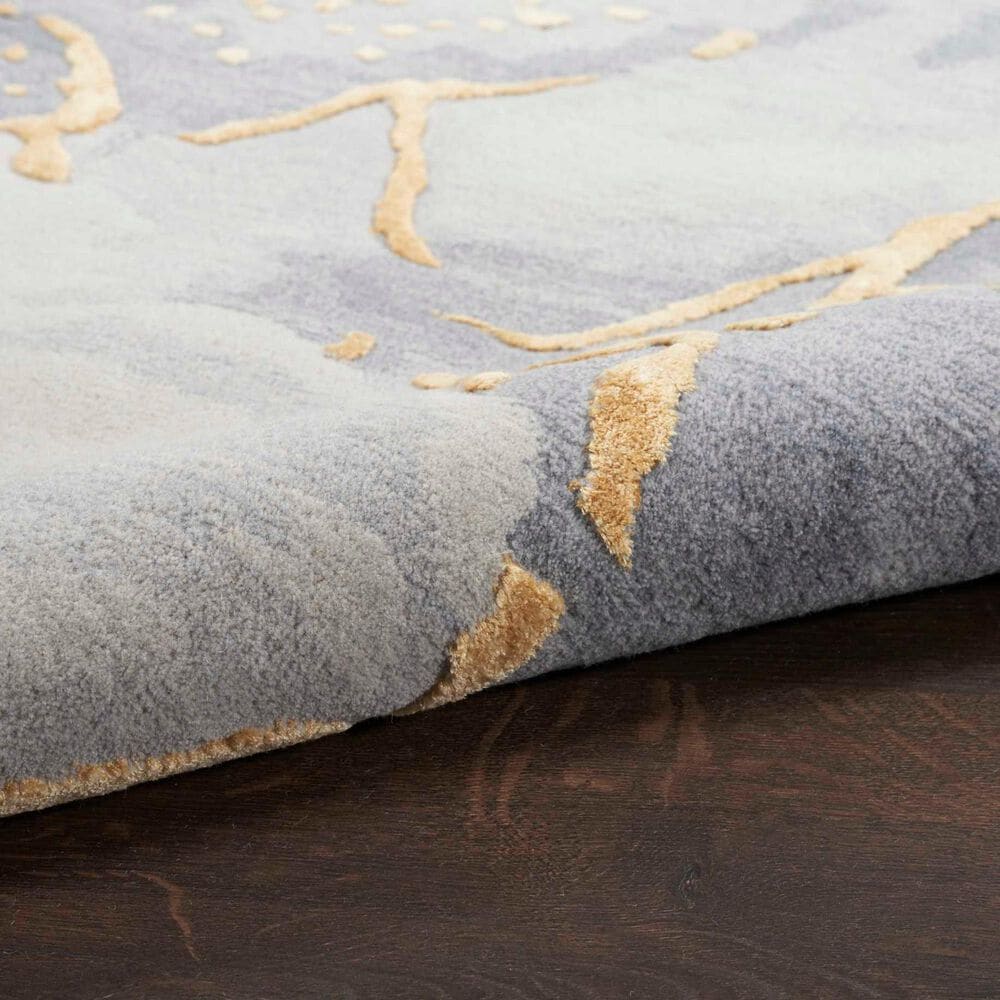Nourison Prismatic PRS28 7&#39;9&quot; x 9&#39;9&quot; Grey and Gold Area Rug, , large