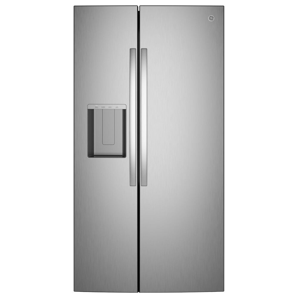 GE Appliances 24 Cu. Ft. Counter-Depth Side-By-Side Refrigerator with Extra Tall Dispenser and Energy Star in Fingerprint Resistant Stainless Steel, , large