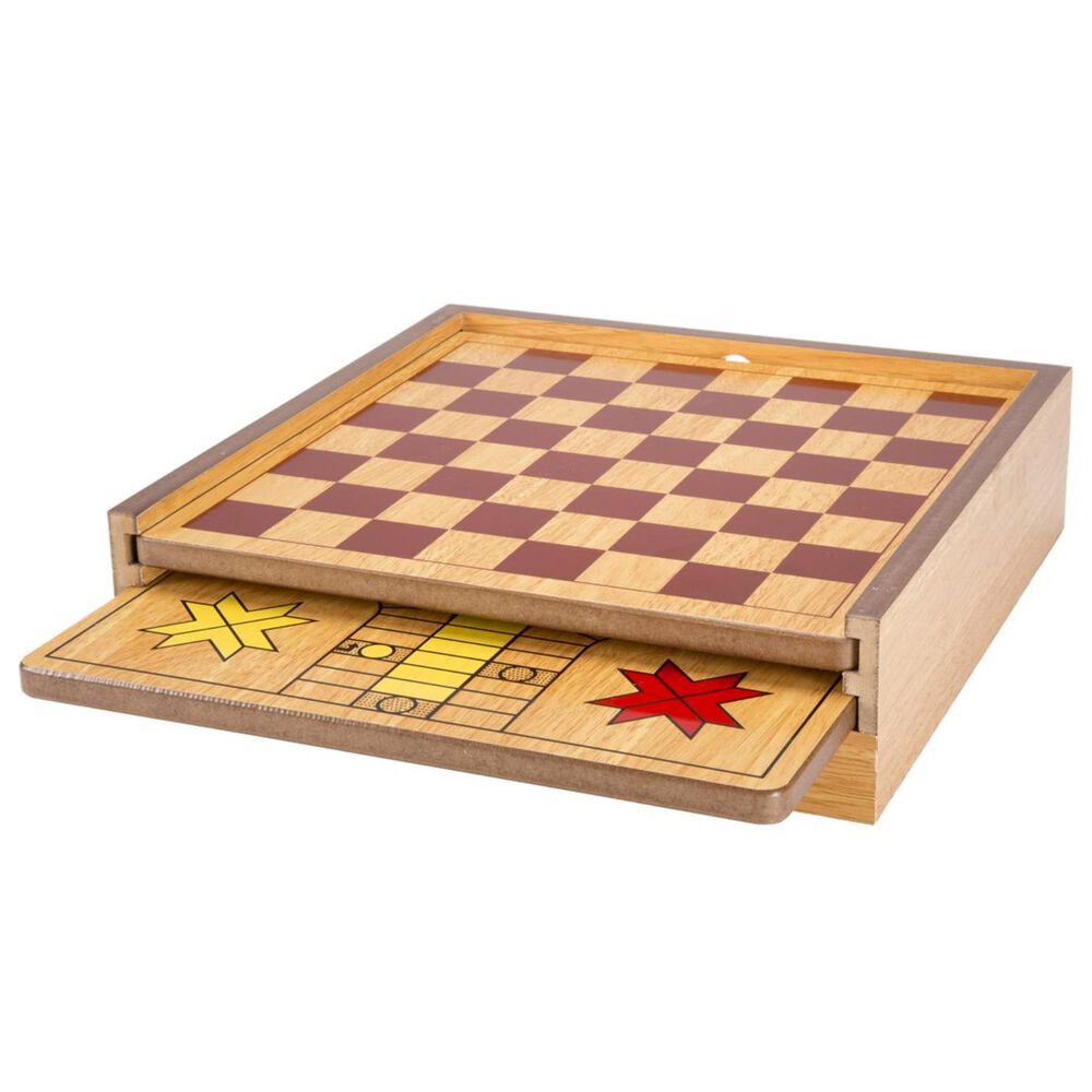 Timberlake Hey! Play! 7-in-1 Combo Game - Chess, Ludo, Chinese Checkers and More, , large