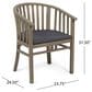 Hearth and Haven Outdoor Wooden Dining Chairs with Grey Frame in Dark Grey (Set of 2), , large