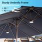 HOMLUX 2-Piece 14.5 ft Patio Umbrella Set in Dark Blue, , large