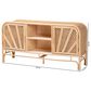 Baxton Studio Carabella 2-Door Rattan Storage Cabinet in Natural, , large