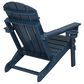 Hearth and Haven 34" Outdoor Folding Adirondack Chair with Cup Holder in Navy Blue, , large
