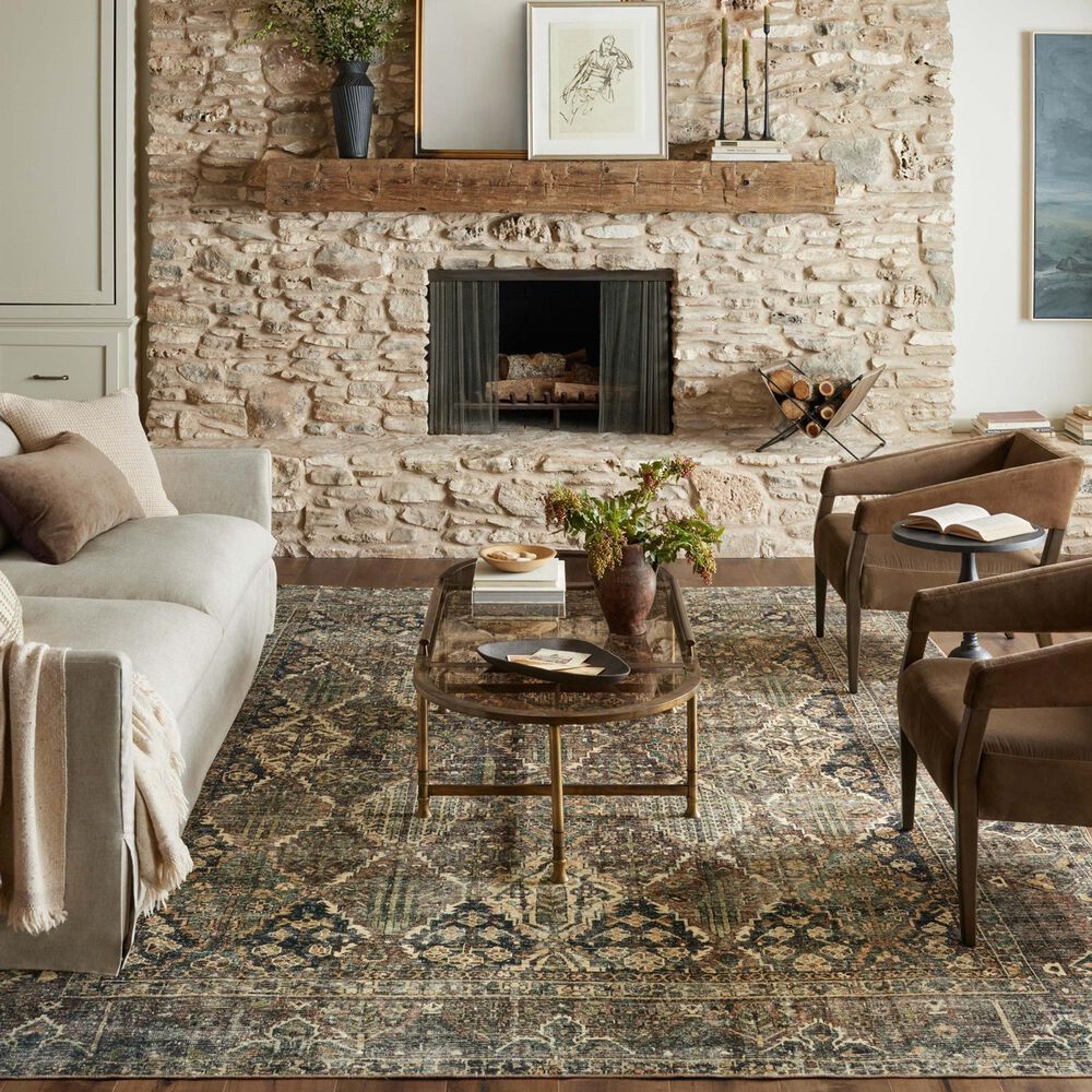 Magnolia Home Banks 2&#39;3&quot; x 3&#39;9&quot; Spice and Blue Area Rug, , large