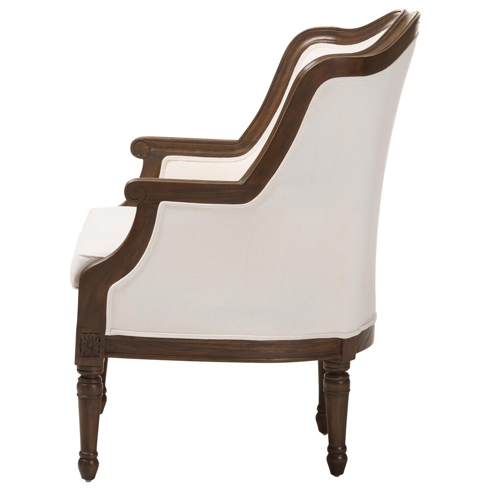 Baxton Studio Charlemagne Accent Chair in Off-White, , large