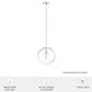 Hunter Sacha 1-Light Pendant in Brushed Nickel, , large