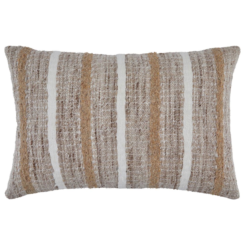 Ashley Benish 14" x 22" Lumbar Throw Pillow in Tan, Brown and White, , large
