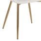 LumiSource Margarite Arm Chair with White Faux Leather Cushion in Gold (Set of 2), , large