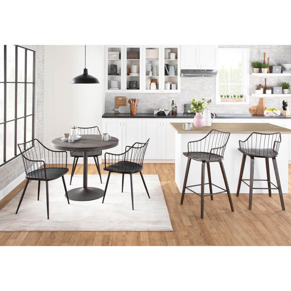 Lumisource Winston Arm Chair in Black, , large