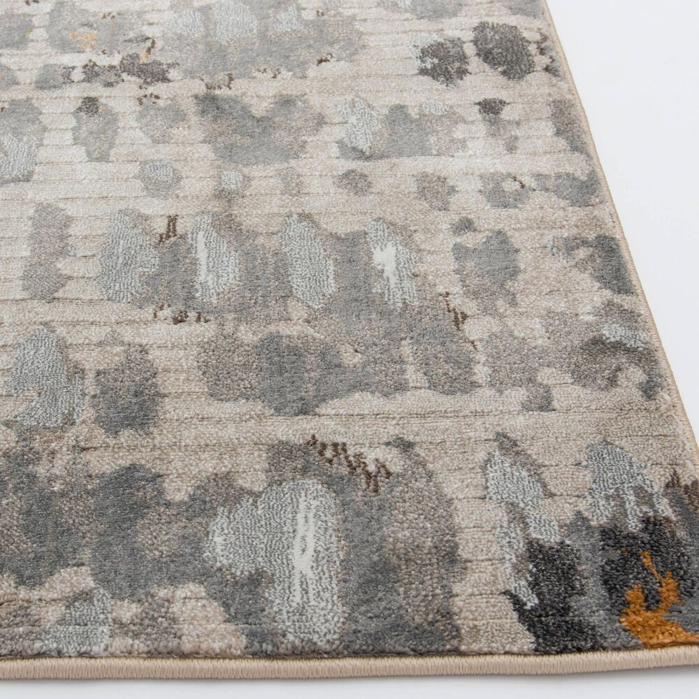 Central Oriental Adore Zed 7&#39;10&quot; x 9&#39;10&quot; Grey and Orange Area Rug, , large