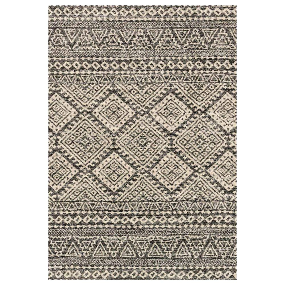 Loloi Emory EB-08 3"10" x 5"7" Graphite and Ivory Area Rug, , large