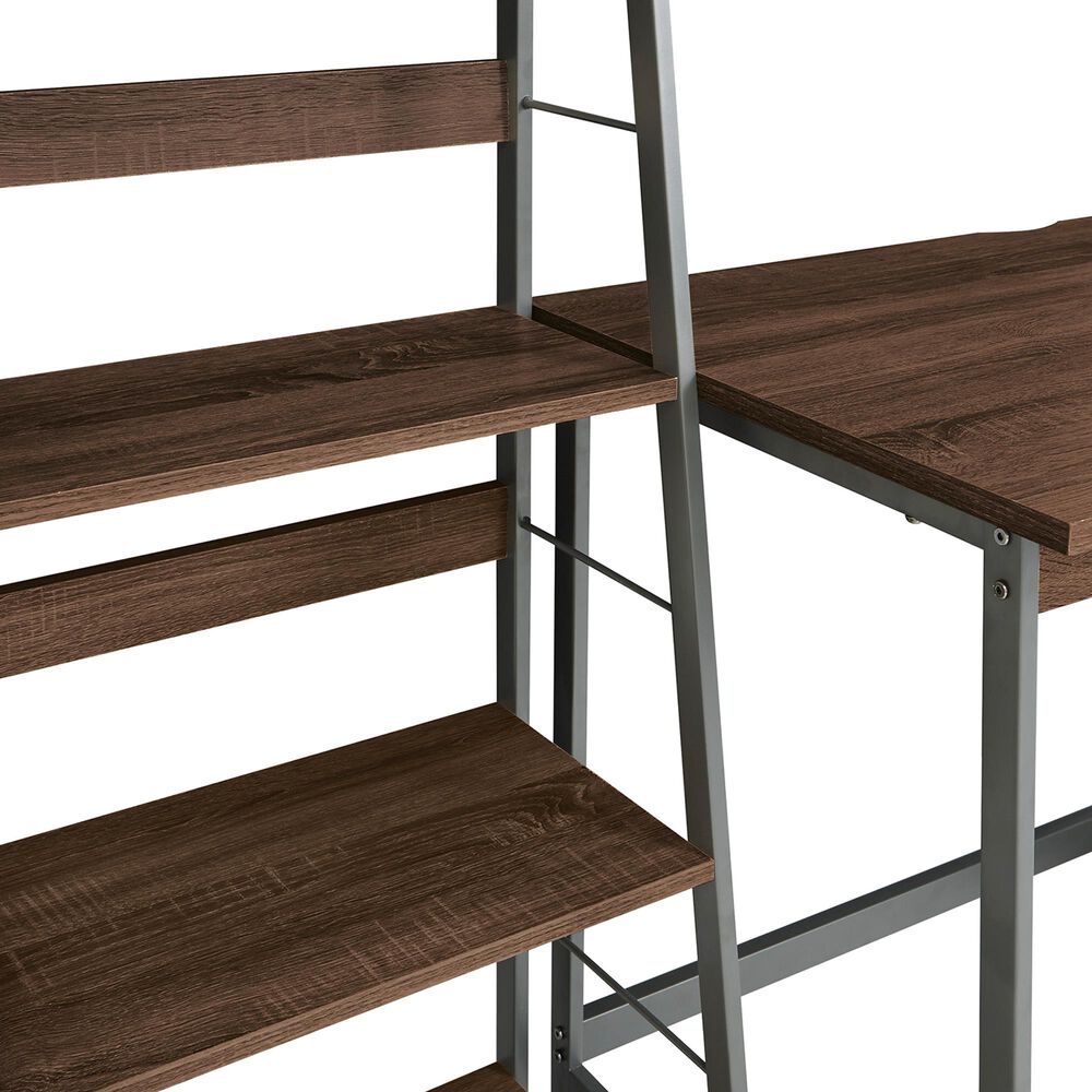 Signature Design by Ashley Soho Home Office Desk and Shelf in Dark Brown, , large