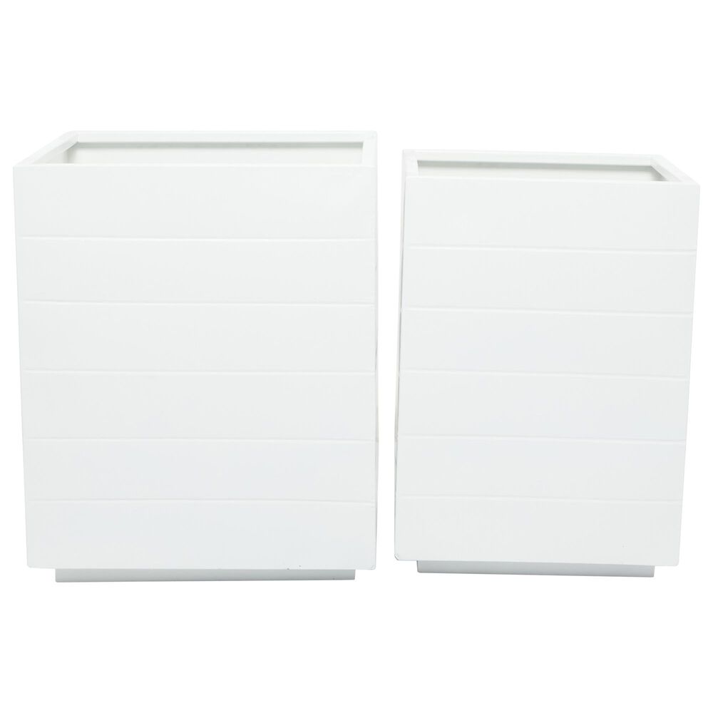 21" x 17" Planter in White (Set of 2), , large