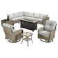 HOMLUX 11-Piece Outdoor Modular Sofa Conversation Set in Gray, , large