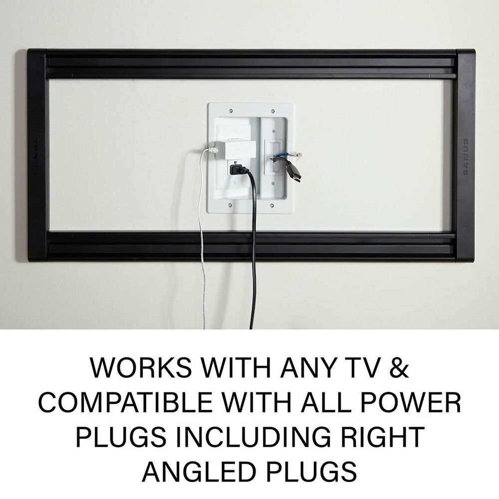 Sanus In-Wall TV Power and Cable Management Kit in White, , large