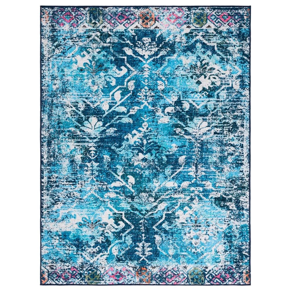 Safavieh Riviera 8" x 10" Navy and Light Blue Area Rug, , large