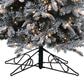 The Gerson Company 9" Pre-Lit Artificial Narrowed Flocked Pencil Pine with White Lights in Green, , large