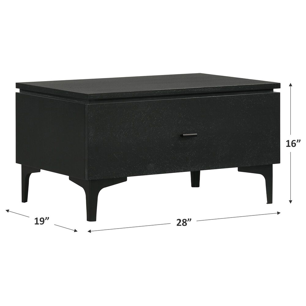 Blue River Legend 1-Drawer Nightstand in Black, , large