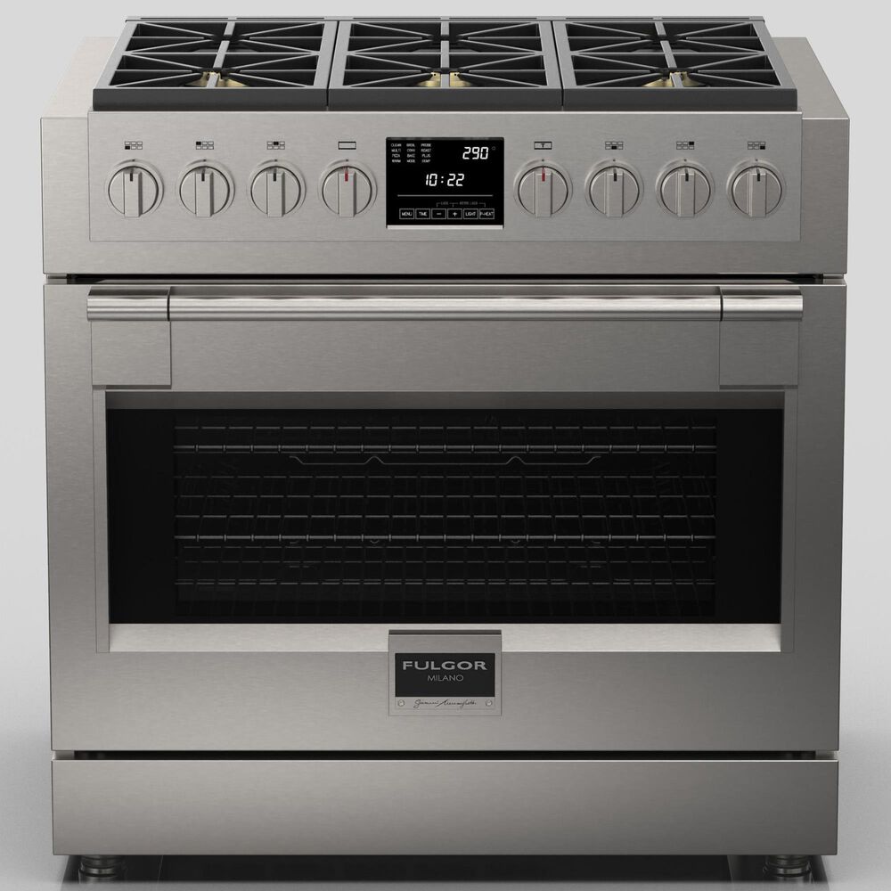 Fulgor Milano Sofia 5.7 Cu. Ft. 36&quot; Professional Dual Fuel Range in Stainless Steel, , large