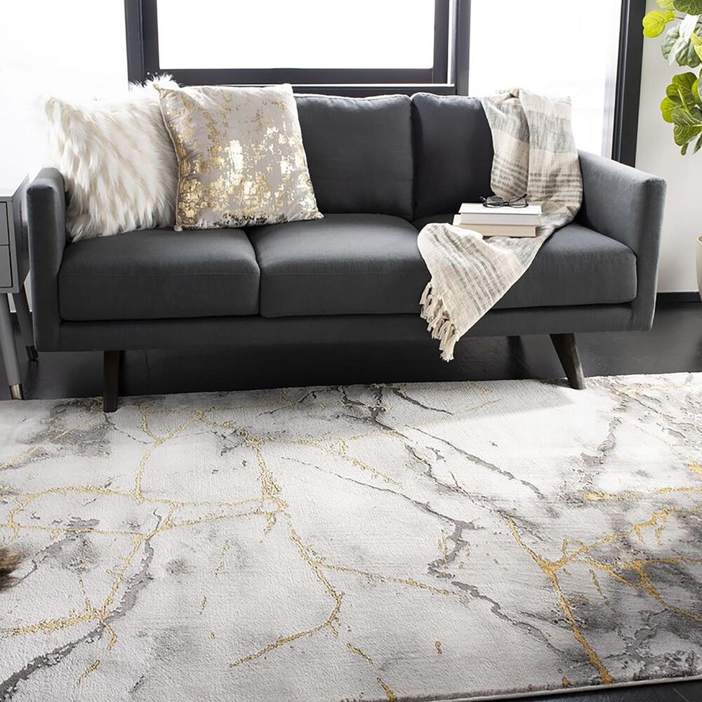 Safavieh Craft CFT877F 2&#39;7&quot; x 5&#39; Grey and Gold Area Rug, , large
