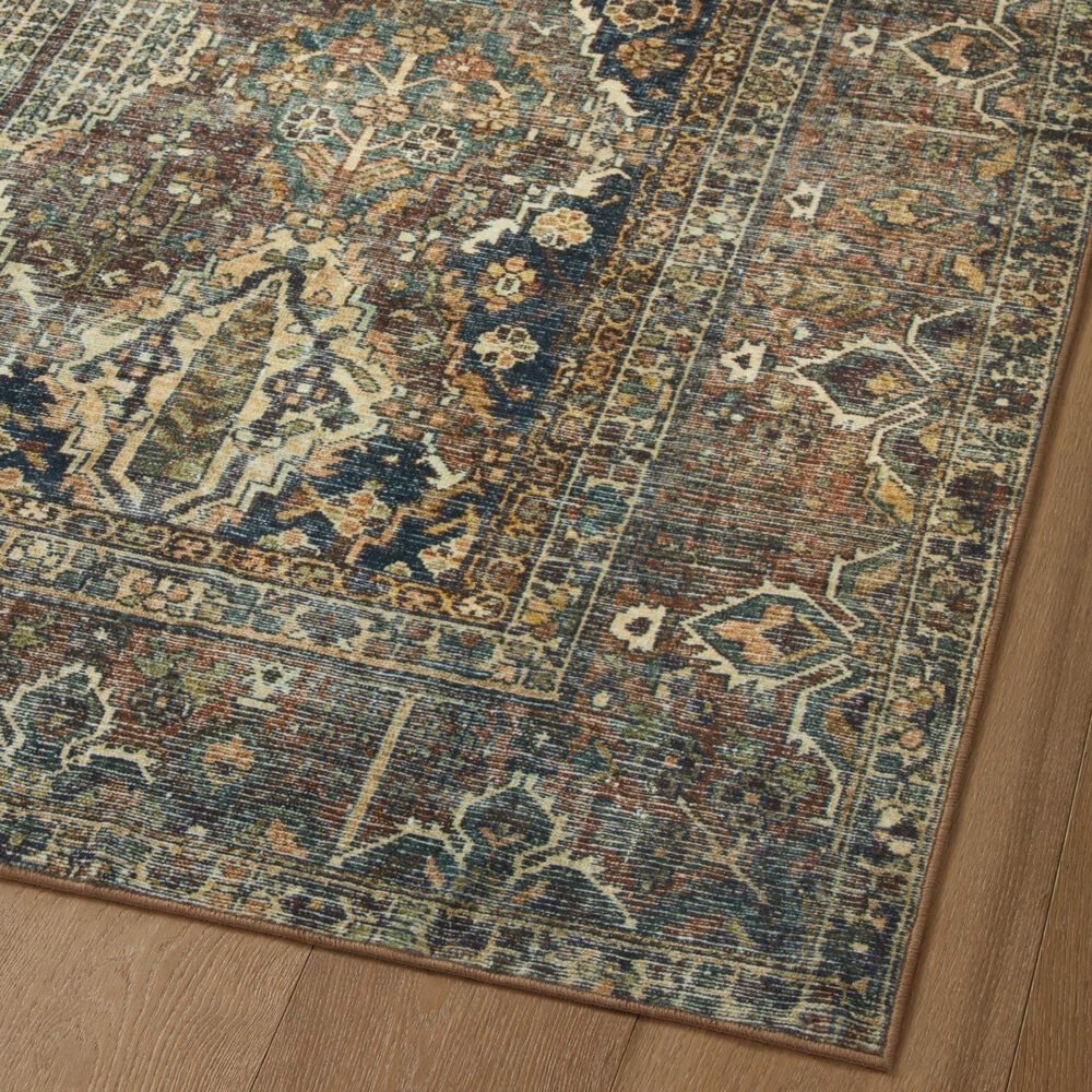 Magnolia Home Banks 2&#39; x 5&#39; Spice and Blue Runner, , large