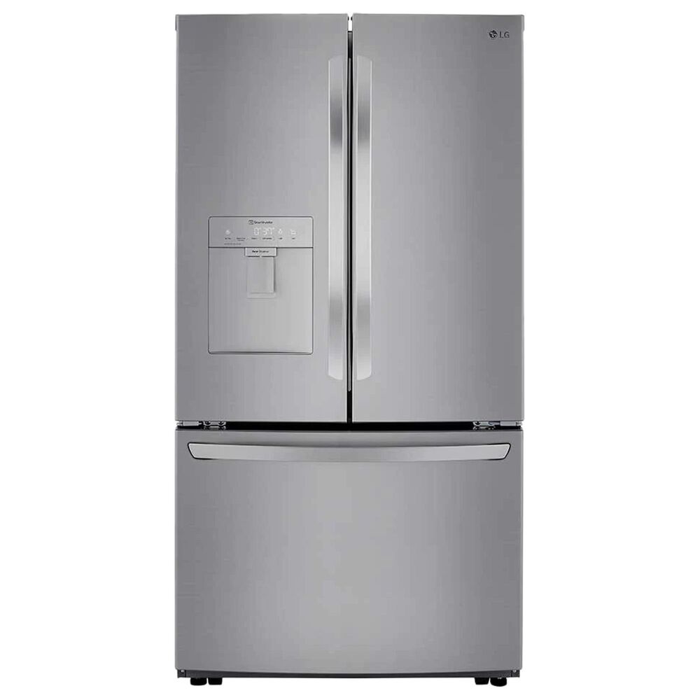 LG 29 Cu. Ft. French Door Refrigerator with Slim Design Water Dispenser in Platinum Silver, , large