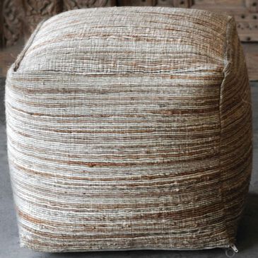 Uttermost Shiro Pouf in Butterscotch and Light Tan, , large