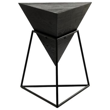 Maple and Jade Inverted Pyramid End Table in Black, , large