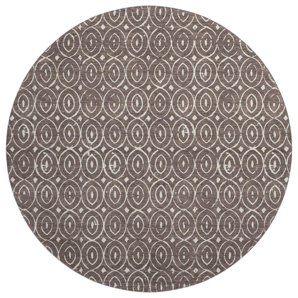 Dalyn Rug Company The Reserve TR12 Brown 8" Round Indoor/Outdoor Area Rug, , large