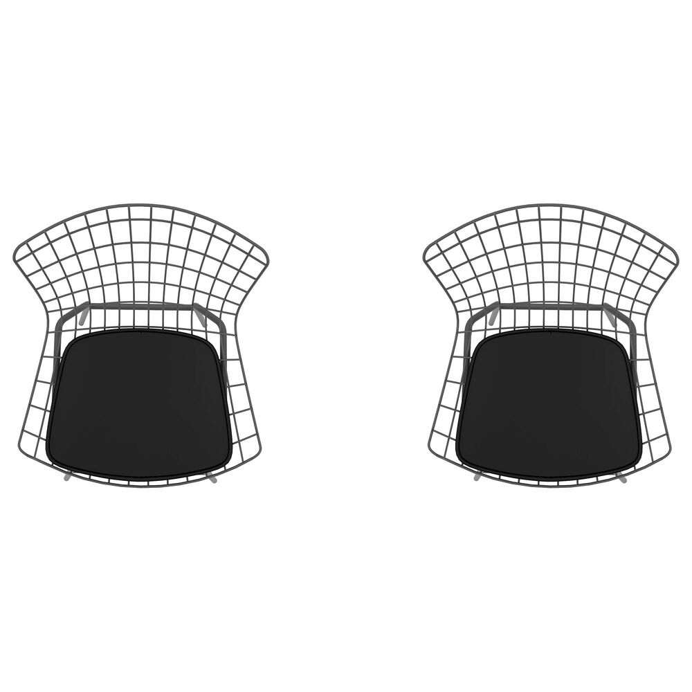 Dayton Madeline 2-Piece Chair with Seat Cushion Set in Charcoal Grey/Black, , large