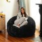 Jaxx Saxx 4" Plush Bean Bag Chair in Black, , large