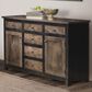 Trailway Llc Bighorn 6-Drawer Buffet in Shadow and Pitch Black, , large