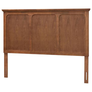 Baxton Studio Alarice Queen Panel Headboard in Ash Walnut, , large