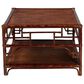 Baxton Studio Sebalio Coffee Table with Open Shelf in Marbled Tortoise Brown, , large