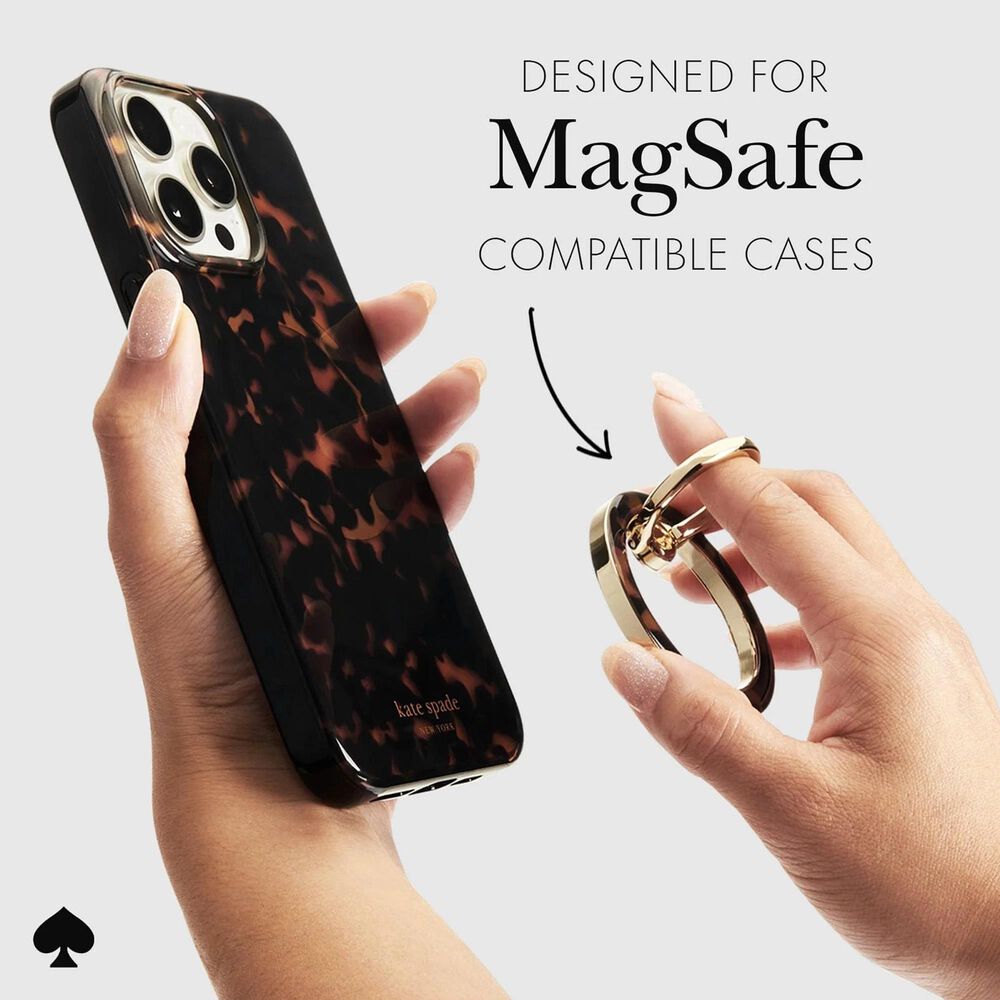 Kate Spade Magnetic MagSafe Ring Stand in Tortoiseshell, , large